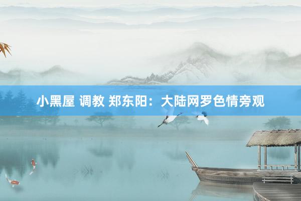 小黑屋 调教 郑东阳：大陆网罗色情旁观