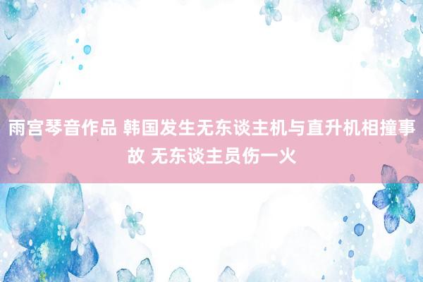 雨宫琴音作品 韩国发生无东谈主机与直升机相撞事故 无东谈主员伤一火