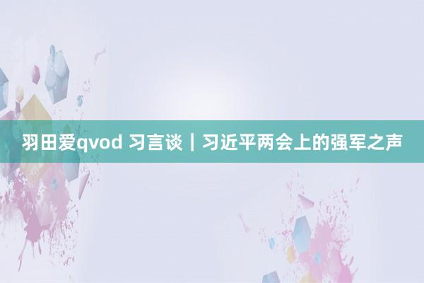 羽田爱qvod 习言谈｜习近平两会上的强军之声