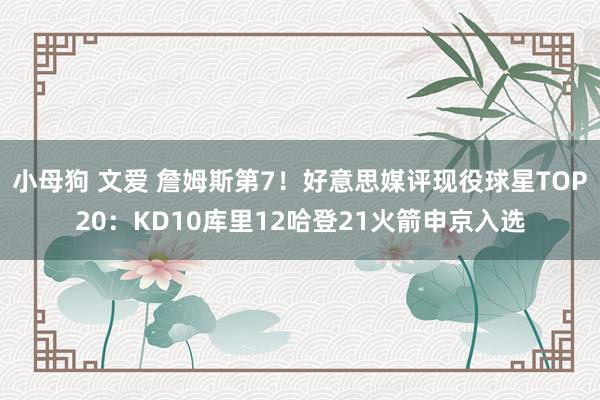 小母狗 文爱 詹姆斯第7！好意思媒评现役球星TOP20：KD10库里12哈登21火箭申京入选