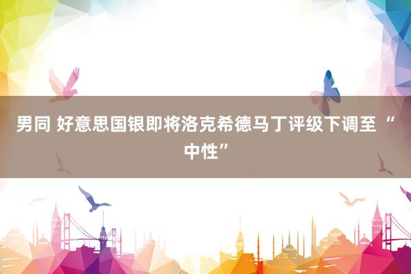 男同 好意思国银即将洛克希德马丁评级下调至 “中性”
