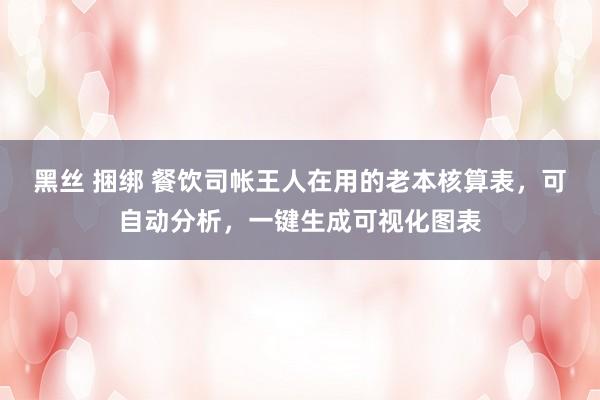黑丝 捆绑 餐饮司帐王人在用的老本核算表，可自动分析，一键生成可视化图表