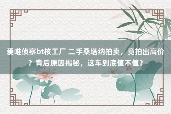 爰唯侦察bt核工厂 二手桑塔纳拍卖，竟拍出高价？背后原因揭秘，这车到底值不值？