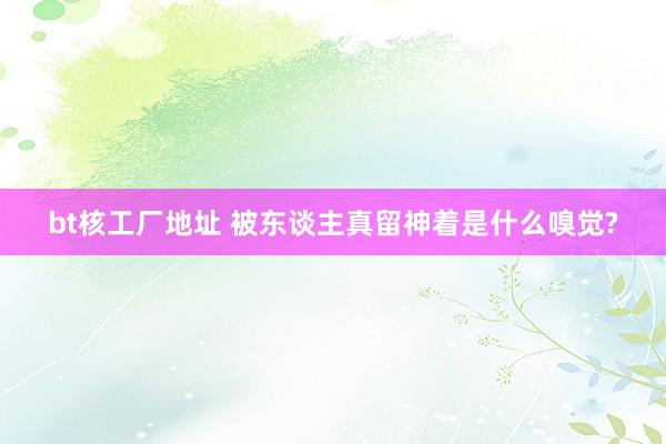 bt核工厂地址 被东谈主真留神着是什么嗅觉?