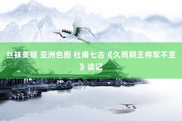 丝袜美腿 亚洲色图 杜甫七古《久雨期王将军不至》读记
