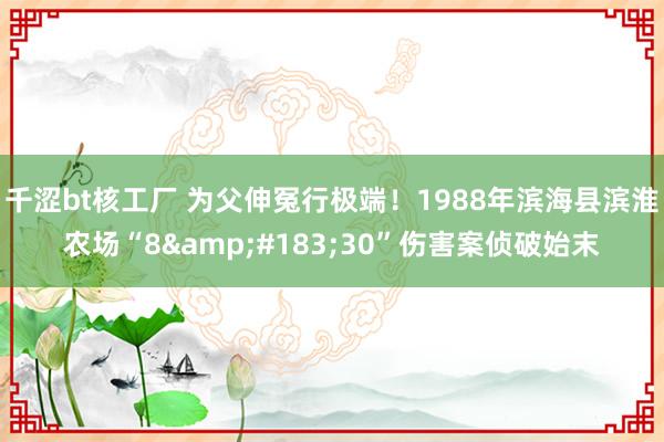 千涩bt核工厂 为父伸冤行极端！1988年滨海县滨淮农场“8&#183;30”伤害案侦破始末